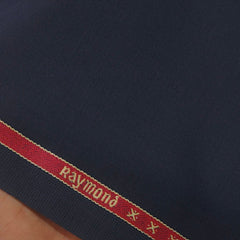 Suit Fabric Raymond Wool Blended Check Color Dark Blue
