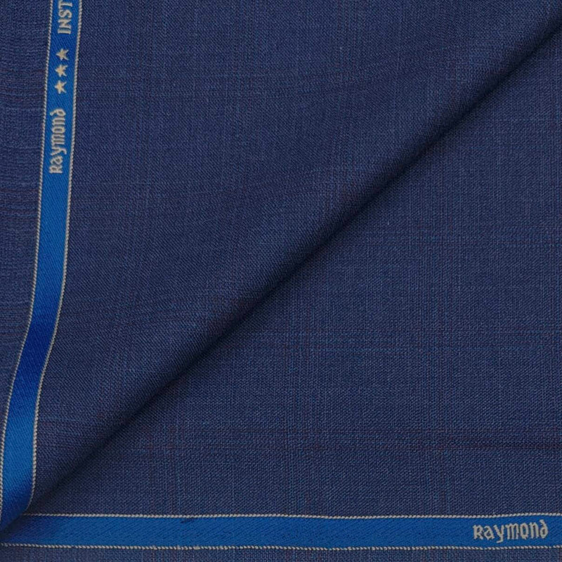 Suit Fabric Raymond 100s Count PV Check Color Denim Blue