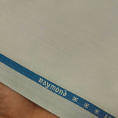 Suit Fabric Raymond Wool Blended Plain Color Heat Cream