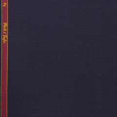 Suit Fabric Reid & Taylor 100s Wool Blended Check Color Blue N Wine