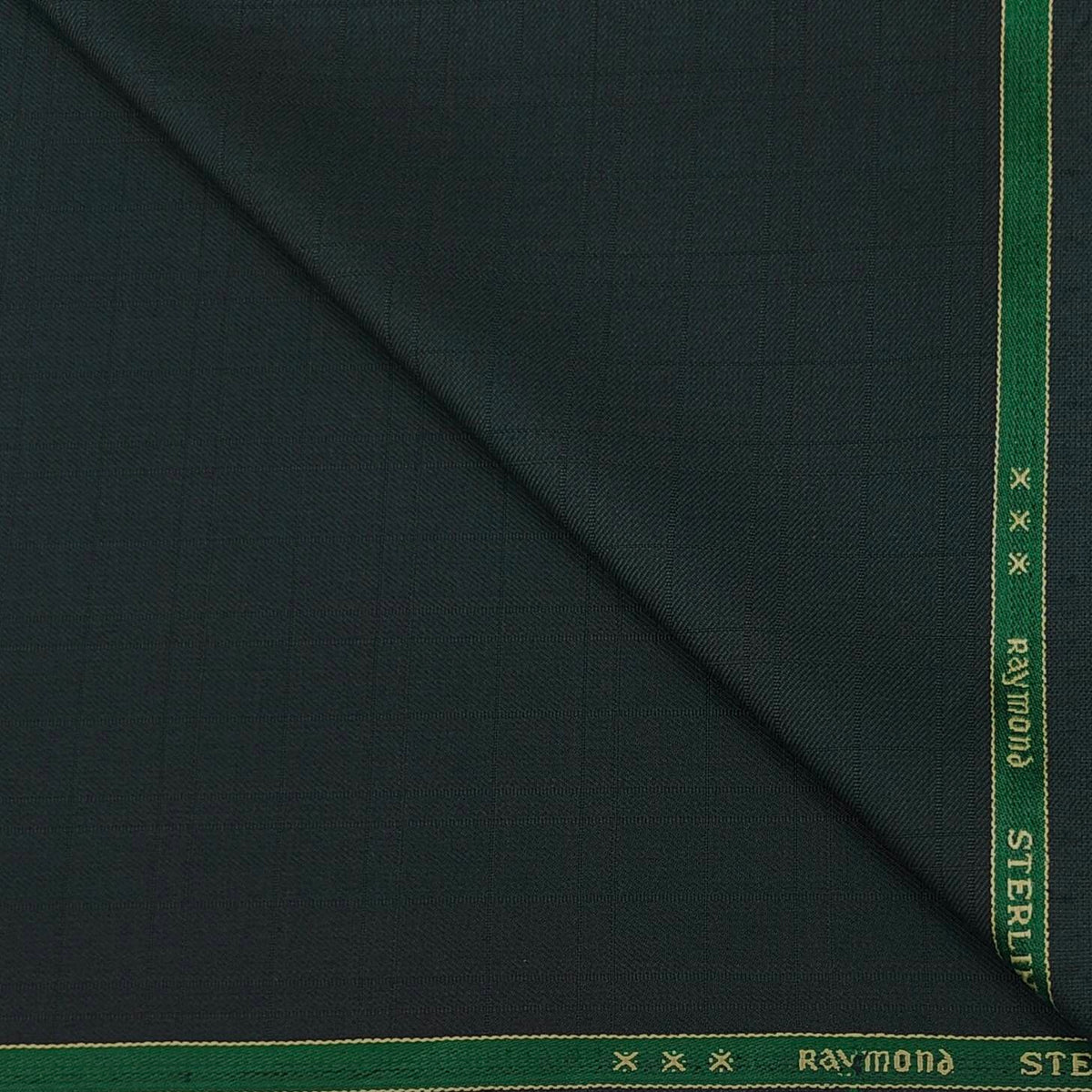 Suit Fabric Raymond PV Check Color Phthalo Green