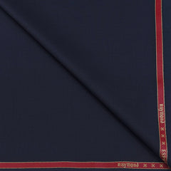 Suit Fabric Raymond Wool Blended Plain Color Denim Blue