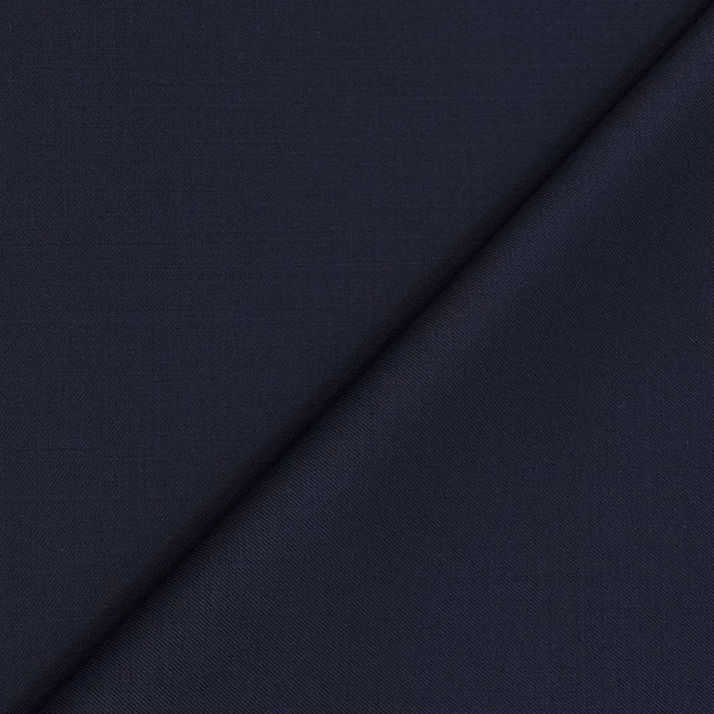 Suit Fabric Raymond Wool Blended Plain Color Denim Blue