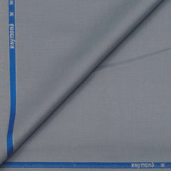 Suit Fabric Raymond Wool Blended Plain Color Light Silver