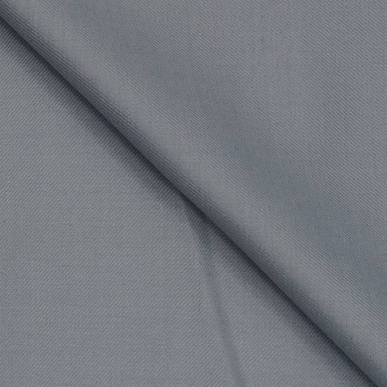 Suit Fabric Raymond Wool Blended Plain Color Light Silver