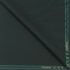 Suit Fabric Raymond Wool Blended Plain Color Seaweed Green