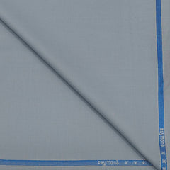 Suit Fabric Raymond Wool Blended Plain Color Silver