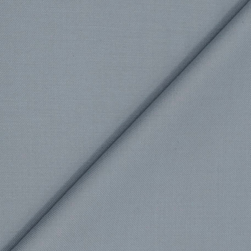 Suit Fabric Raymond Wool Blended Plain Color Silver
