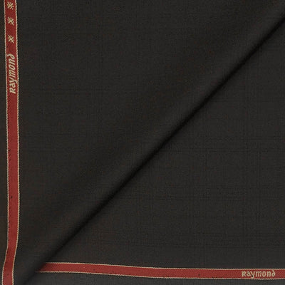 Suit Fabric Raymond Wool Blended Check Color Hickory Brown