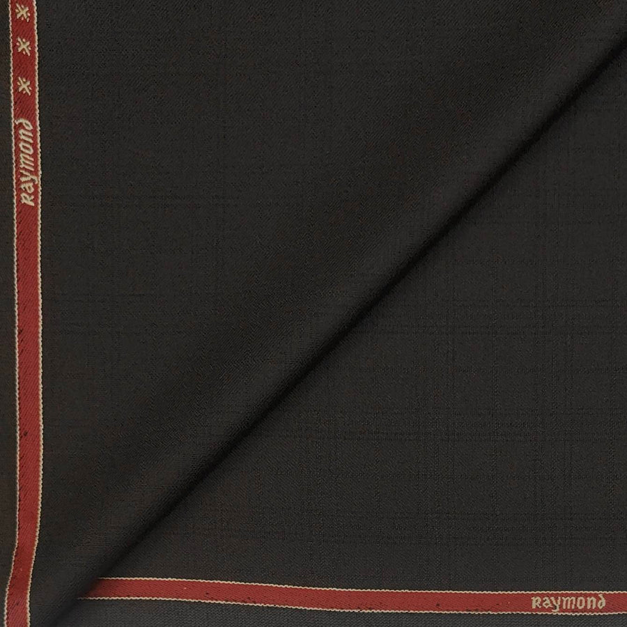 Suit Fabric Raymond Wool Blended Check Color Hickory Brown