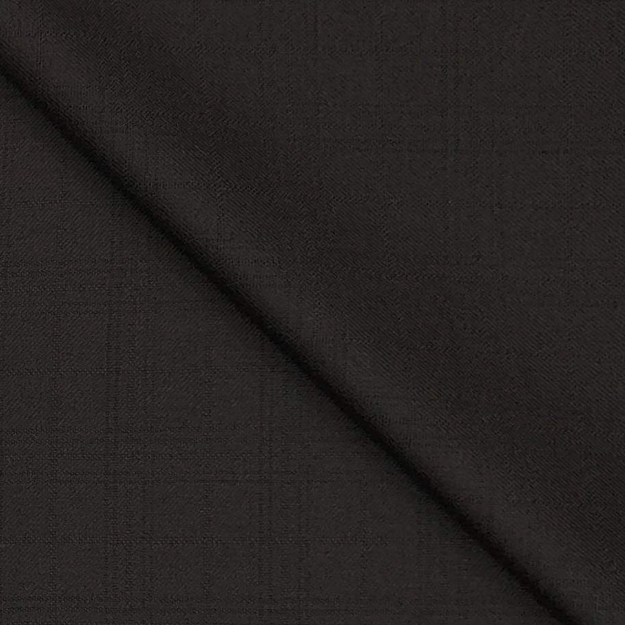Suit Fabric Raymond Wool Blended Check Color Hickory Brown