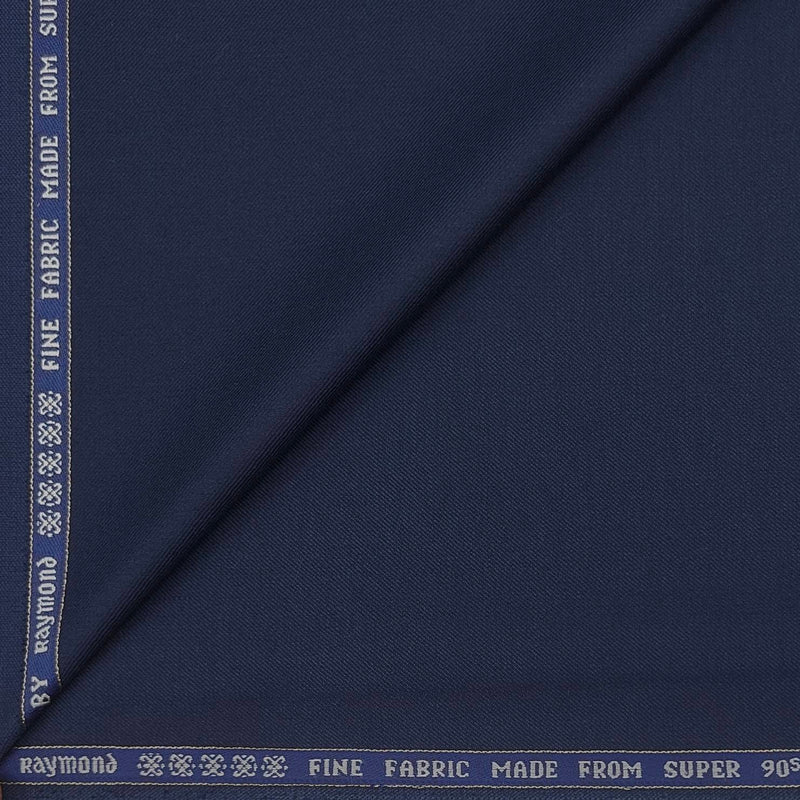 Suit Fabric Raymond Super 90s Wool Blended Plain Color Sapphire Blue