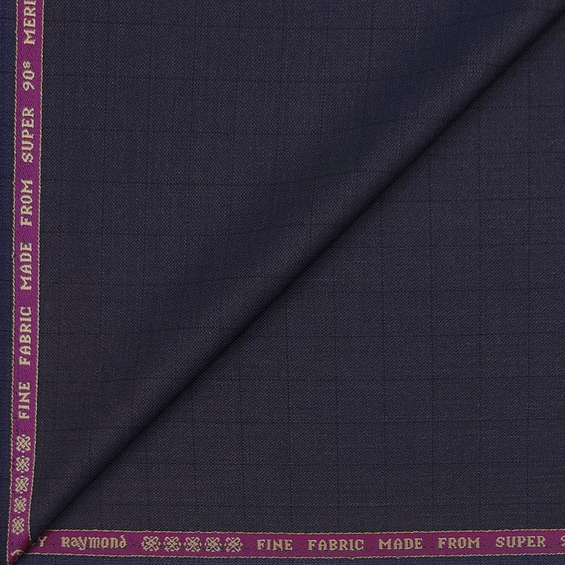 Suit Fabric Raymond Super 90s Wool Blended Check Color Plumber Wine
