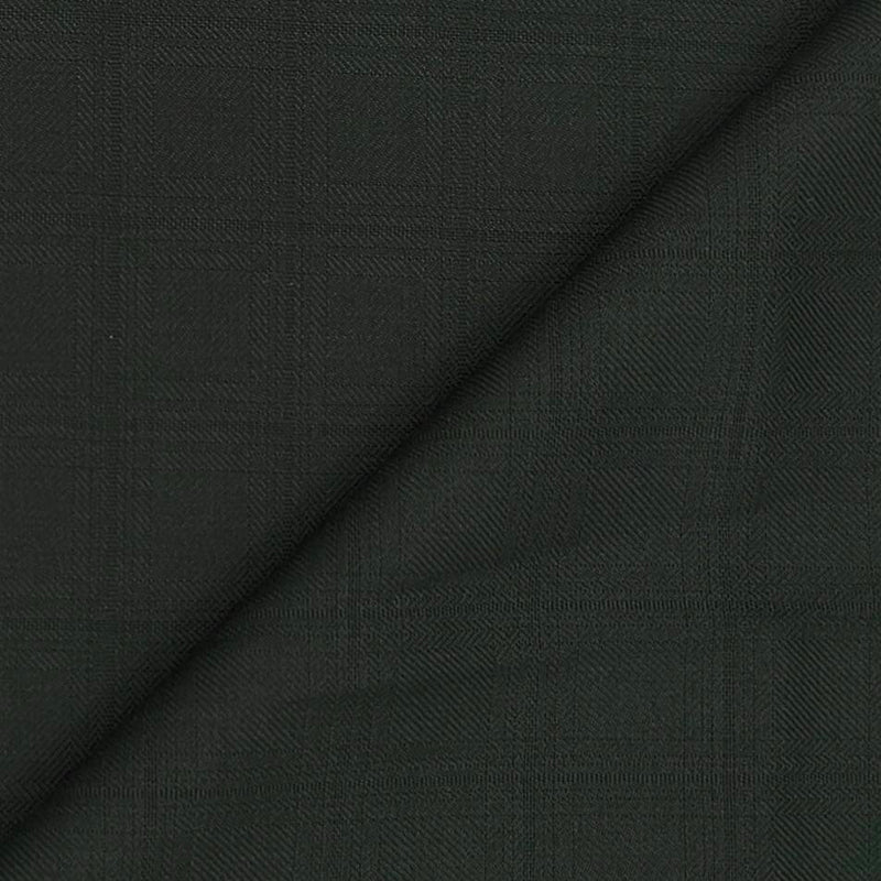 Suit Fabric Raymond Super 90s Wool Blended Check Color Hunter Green