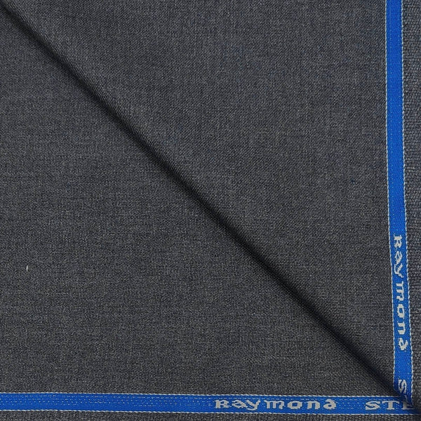 Suit Fabric Raymond Poly Viscose Plain Color Worsted Grey