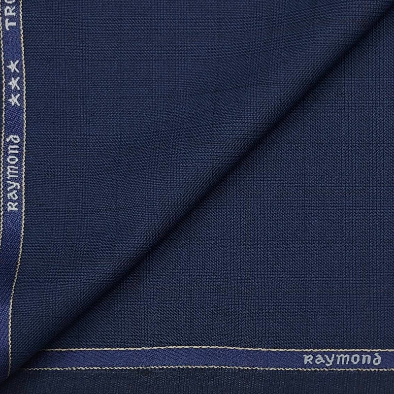 Suit Fabric Raymond Poly Viscose Check Color Crayola Blue