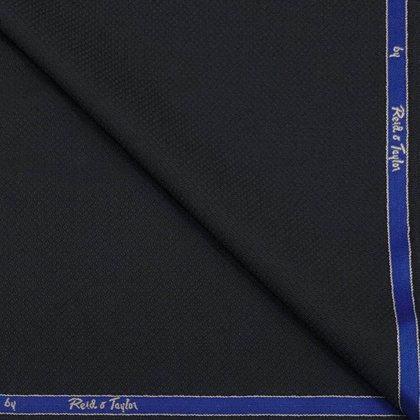 Suit Fabric Reid & Taylor 100s Wool Blended Dobby Color Black