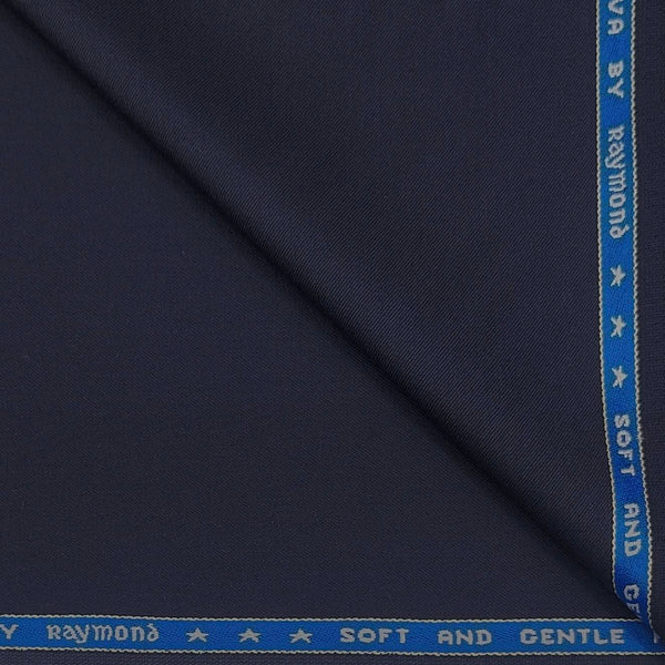Suit Fabric Raymond 100s Wool Blended Plain Color Space Blue