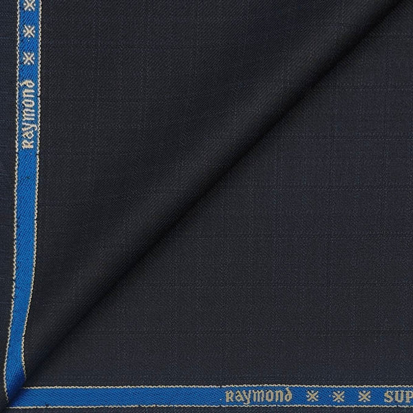 Suit Fabric Raymond Super 35% Wool Blended Check Color Bluish Grey