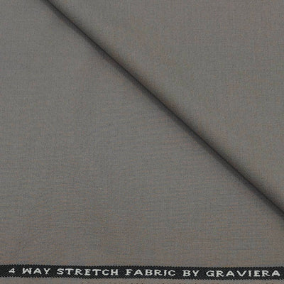 Suit Fabric Graviera 4 way Lycra Plain Color Biscuit Brown