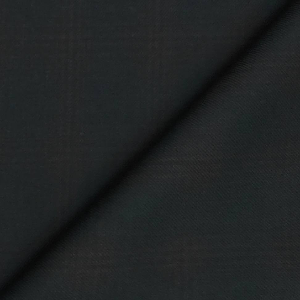 Suit Fabric Raymond Super 70s 25% Wool Blended Check Color Hunter Green