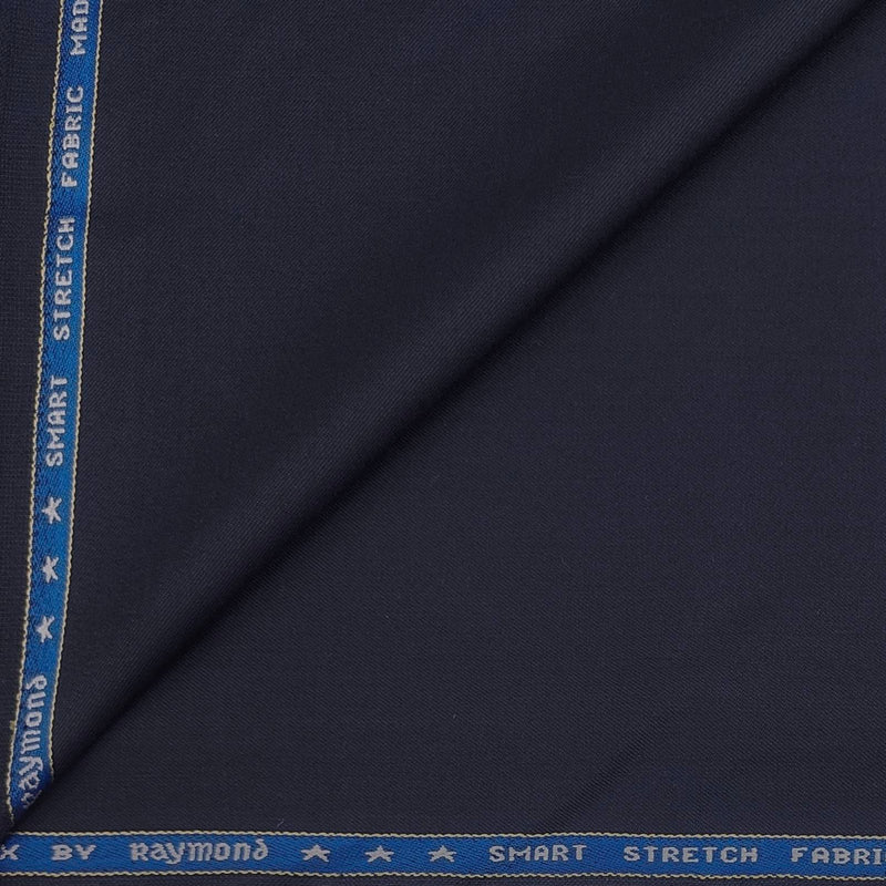 Suit Fabric Raymond Super 35% Wool Blended Stretchable Plain Color Dark Blue