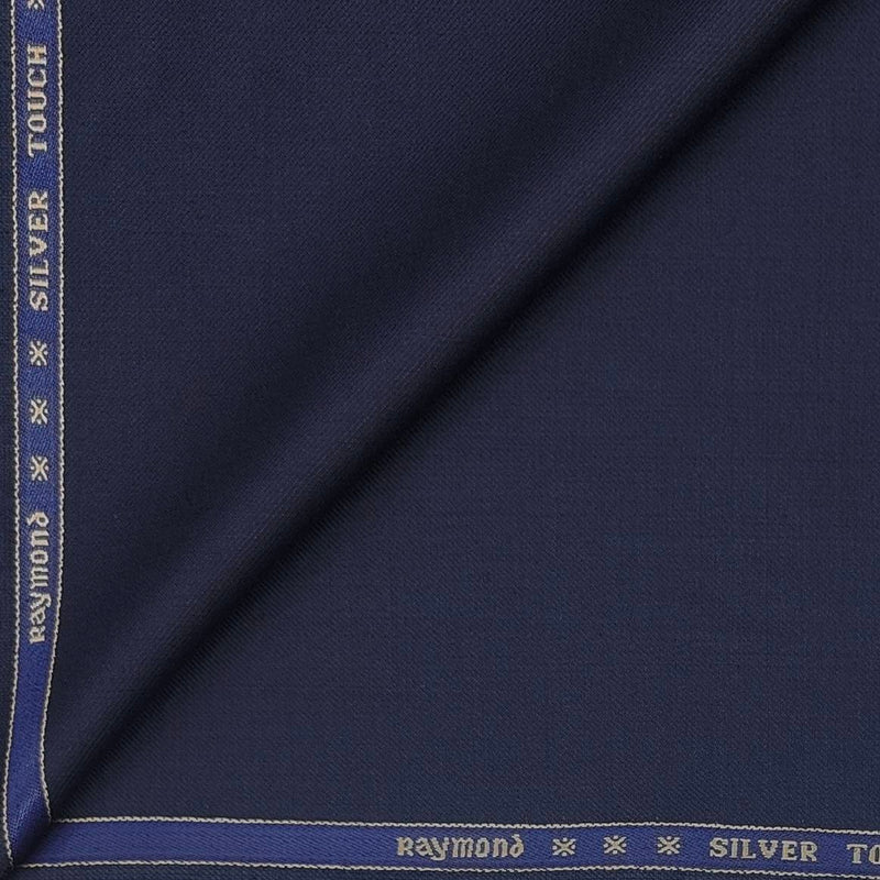 Suit Fabric Raymond Super 70s Wool Blended Plain Color Indigo Blue