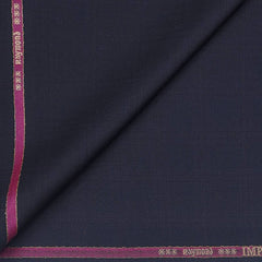 Suit Fabric Raymond 90s count 45% Wool Mix Check Color Dark Blue