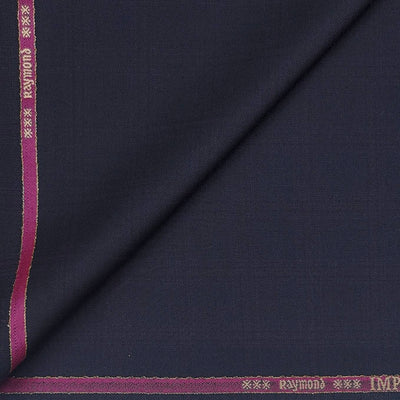 Suit Fabric Raymond 90s count 45% Wool Mix Check Color Dark Blue
