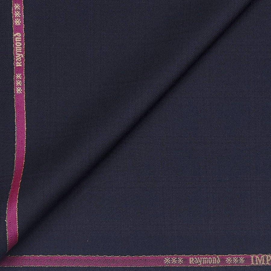 Suit Fabric Raymond 90s count 45% Wool Mix Check Color Dark Blue