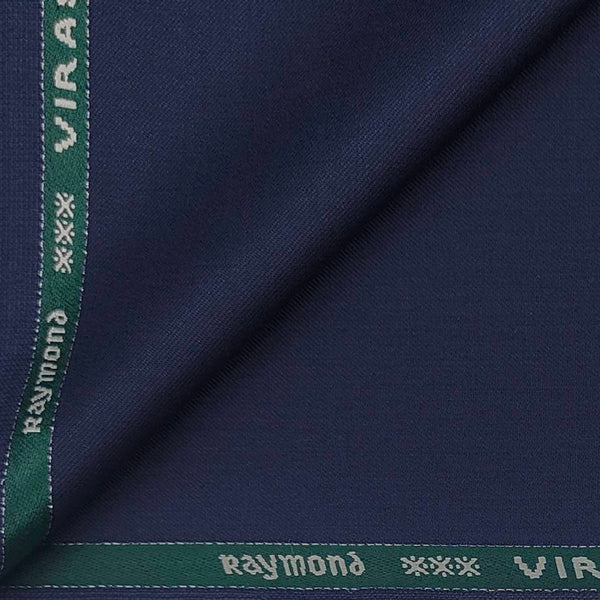 Suit Fabric Raymond Super 70s Wool Blended Plain Color Blue