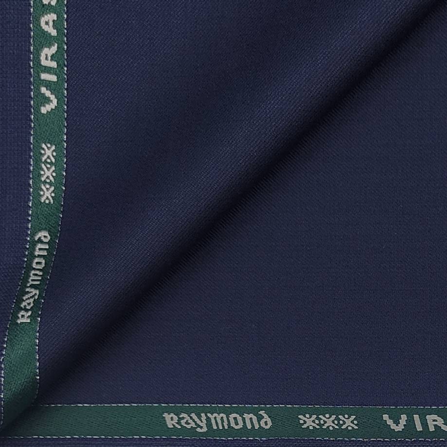 Suit Fabric Raymond Super 70s Wool Blended Plain Color Blue