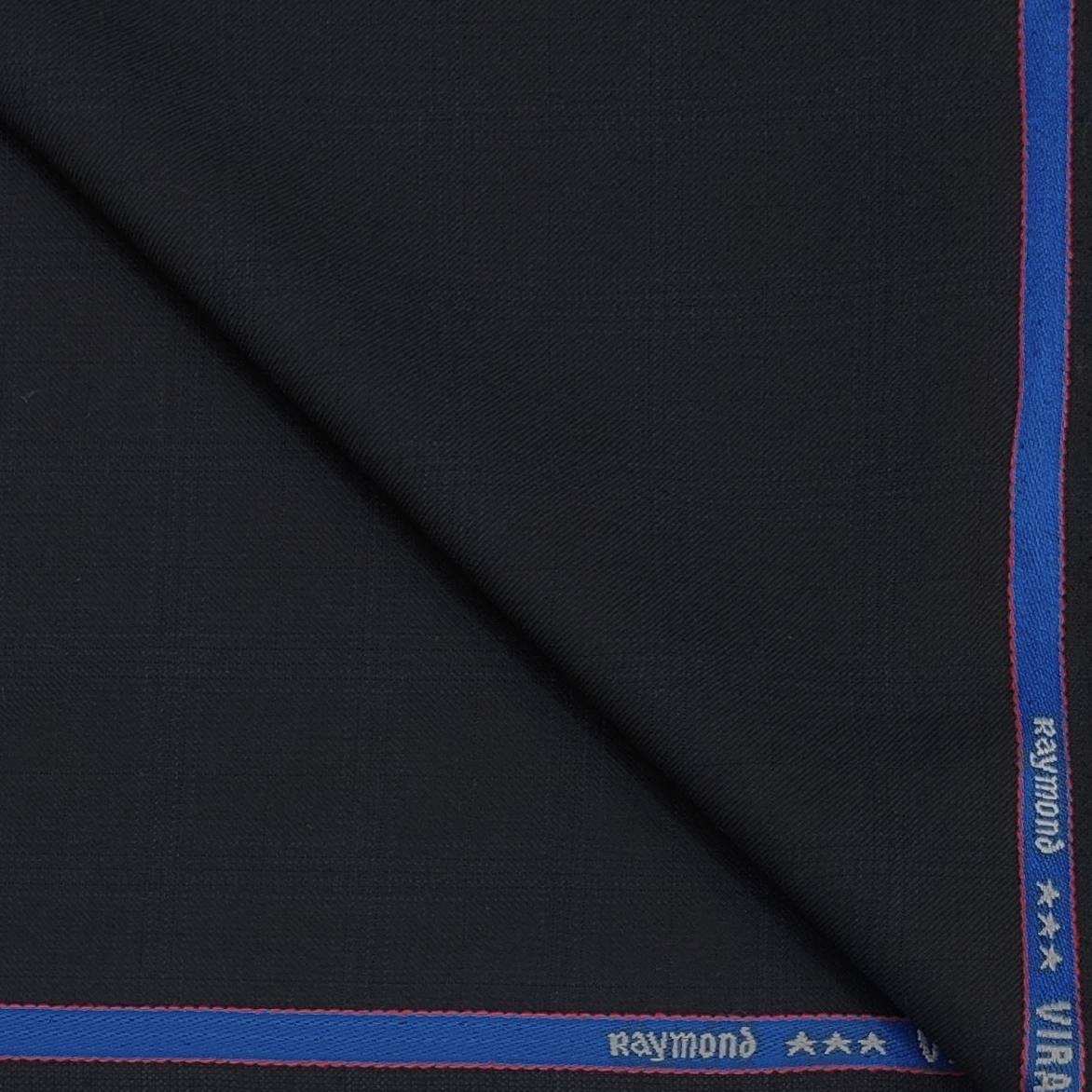 Suit Fabric Raymond Super 90s count 45%Wool Check Color Dull Black