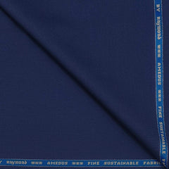 Suit Fabric Raymond 52%Marino Wool Plain Color Cobalt Blue