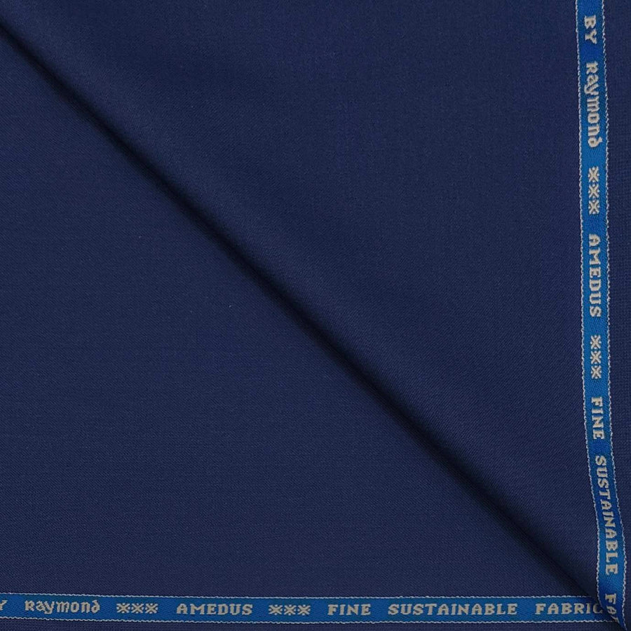 Suit Fabric Raymond 52%Marino Wool Plain Color Cobalt Blue