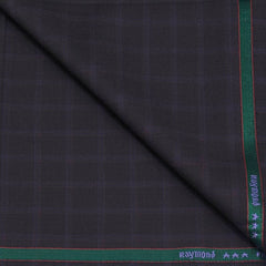 Suit Fabric Raymond Super 100s count 45%Wool Check Color wine
