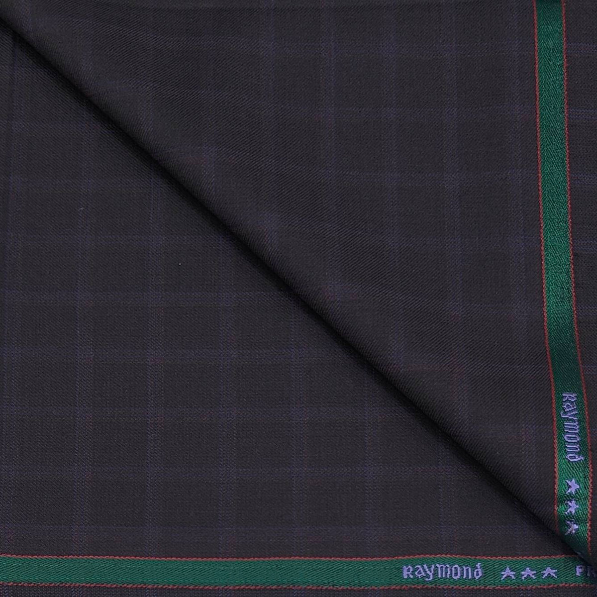 Suit Fabric Raymond Super 100s count 45%Wool Check Color wine
