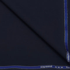 Suit Fabric Raymond Super 52% Wool Stretchable Plain Color Dark Blue