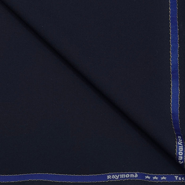 Suit Fabric Raymond Super 52% Wool Stretchable Plain Color Dark Blue