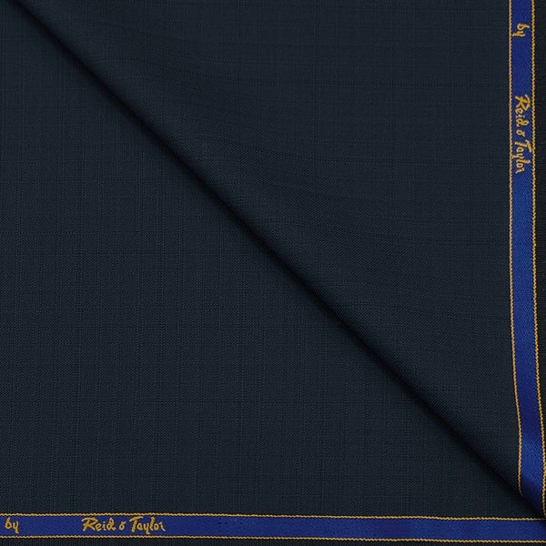 Blazer Fabric Reid N Taylor Super 100s Count Wool Blended Mild Check Colour Peacock Dark Blue