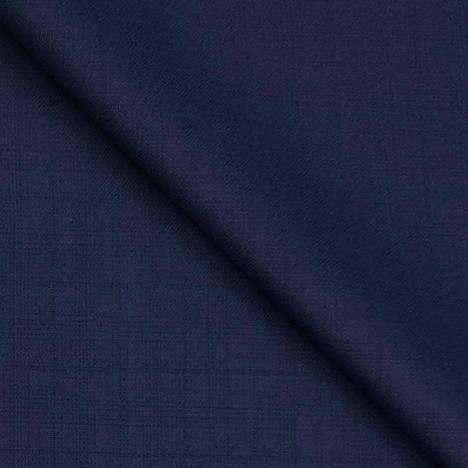 Blazer Fabric Raymond Poly Viscose check Colour  Nevy Blue