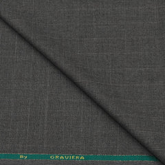 Blazer Fabric Graviera Poly Viscose Check Colour Taupe Brown