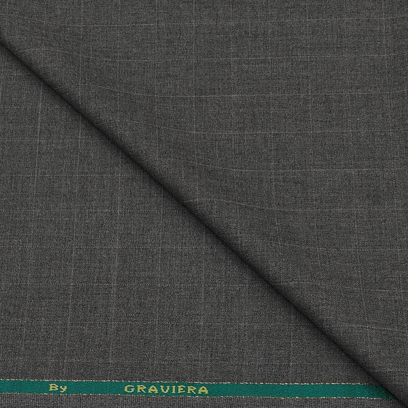 Blazer Fabric Graviera Poly Viscose Check Colour Taupe Brown