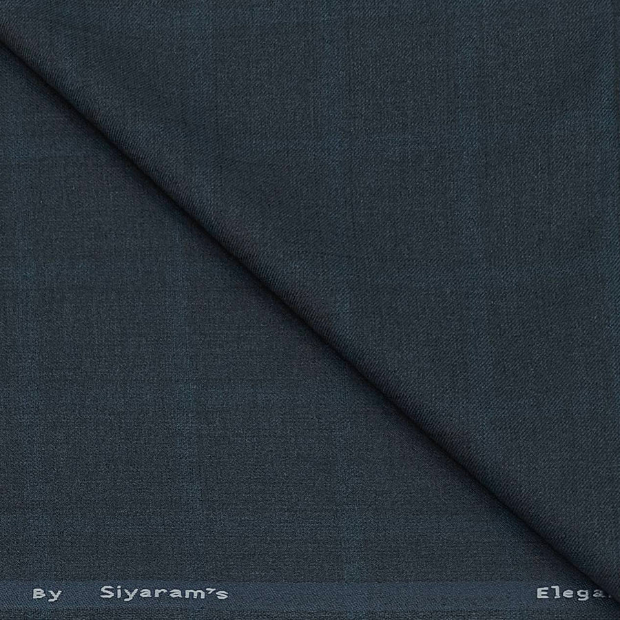 Blazer Fabric Siyaram Poly Viscose Broad Check Colour Grey N Peacock Green