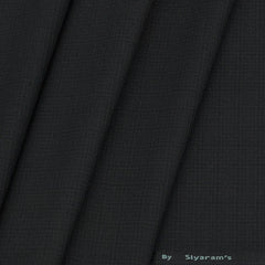 Blazer Fabric Siyaram Poly Viscose Mild Check Colour Onyx Grey
