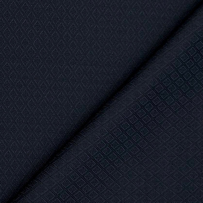 Blazer Fabric OCM Super 100s count Wool Blended Broad Dobby Colour Midnight Blue