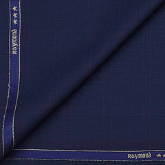 Blazer Fabric Raymond  check Poly Viscose Colour Royal Blue