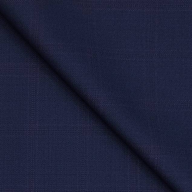 Blazer Fabric Raymond  check Poly Viscose Colour Royal Blue