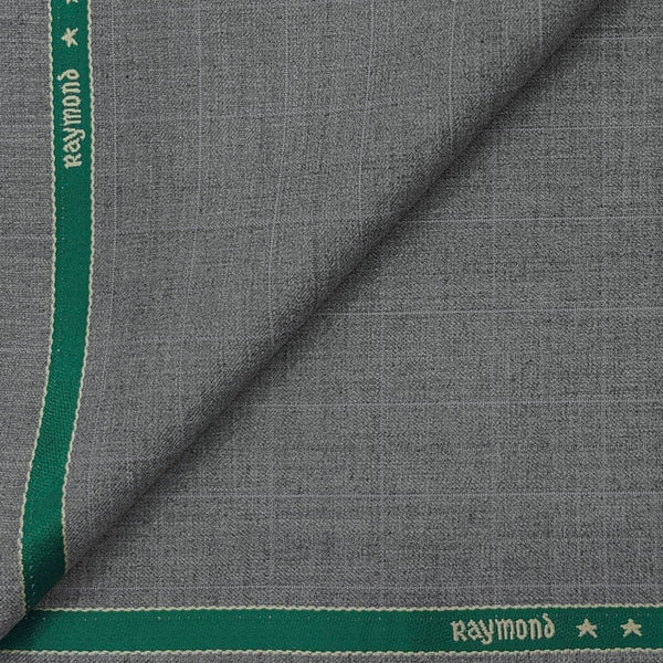 Blazer Fabric Raymond  check Poly Viscose Colour Rhino Grey