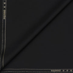 Blazer Fabric Raymond Wool Blended plain Colour Black